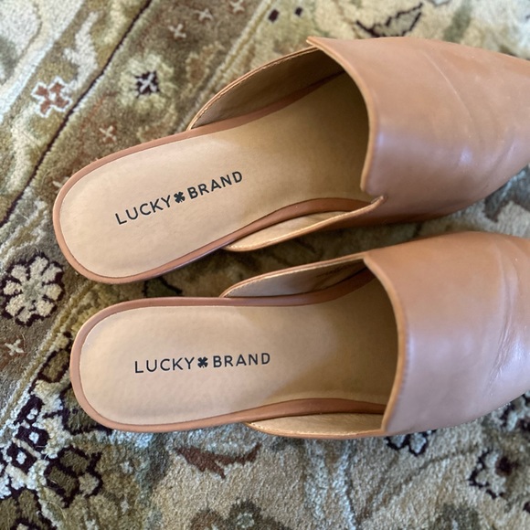 Lucky Brand Women’s Brynnuh Mule Slip-On Brown Leather Cognac Color Size 9.5 - Picture 9 of 12